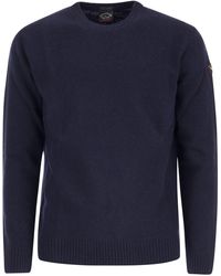 Paul & Shark - Woll Crew Neck mit Arm Patch - Lyst