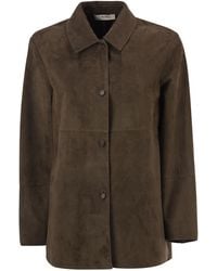 Max Mara - Smmgocce Suede Shirt With Silk Lining - Lyst