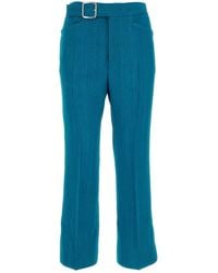 Jil Sander - Petrol Viscose Blend Pant - Lyst