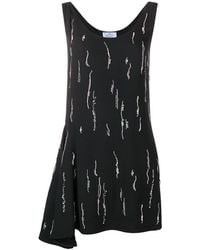 Prada - Vestido Asimétrico Con Apliques - Lyst