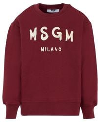 MSGM - Jersey With Logo - Lyst