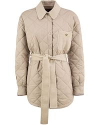 Fabiana Filippi - Quilted Jacket With Wool Belt - Lyst