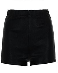Rick Owens - Leather Solid Shorts - Lyst