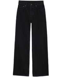 Anine Bing - Hugh Jeans Met Wijde Pijpen En Logopatch - Lyst