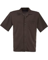 Herno - Katoenen Jersey Overhemd Met Borstzak - Lyst