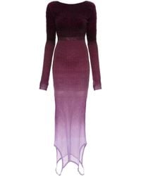 The Attico - Geripptes Ombré-Midikleid - Lyst