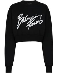 Balmain - Sweater Met Print - Lyst