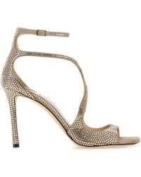 Jimmy Choo - Embellished Suede Azia 95 Sandals - Lyst