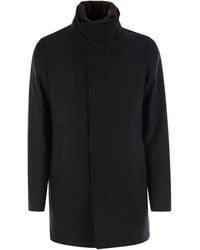 Herno - Wool Coat With Fur - Lyst