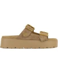 Prada - Suede Slippers - Lyst