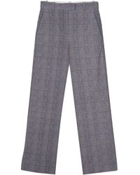 Circolo 1901 - Check-Pattern Straight-Leg Trousers - Lyst