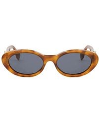 Fendi - Ff Diamonds Bruine Ovale Zonnebril - Lyst
