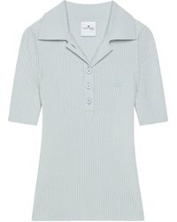 Courreges - Signature Rib Knit Polo - Lyst