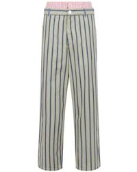 Marni - Striped Wide Leg Pants - Lyst