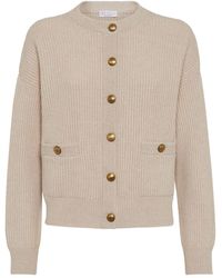 Brunello Cucinelli - Wool Blend Cardigan - Lyst