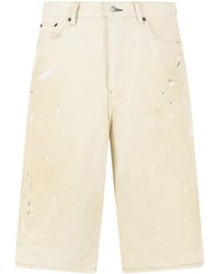 Acne Studios - Ivory Cotton Bermuda Shorts - Lyst