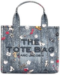 Marc Jacobs - Marc Jacobs ()' Petit Cabas LSac en jean bleu 'oeil Trinket Canvas' - Lyst