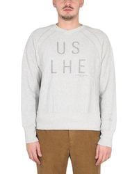 Engineered Garments - Relaxed Fit Crewneck Sweatshirt With Logo - Lyst