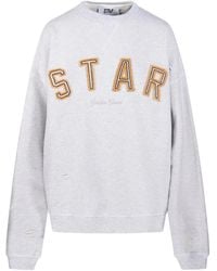 Golden Goose - Star/ Oversize Crewneck/ Heavy Fleece/ Destroyed Wash/ Star Vintage Patch - Lyst