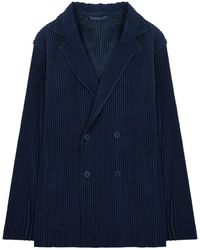 Homme Plissé Issey Miyake - Jacket Pleated Double-Breasted - Lyst