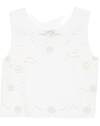 forte_forte - Embroidered Cotton Top - Lyst
