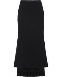 Lanvin - Rokken ,Zwart ,Wol Dameskleding Rokken Zwart Aw 25 - Lyst