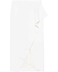 KHAITE - Jaia Midi-rok Met Ruches - Lyst