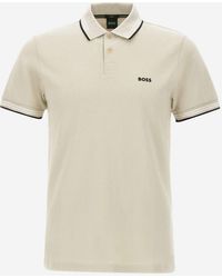 BOSS - Stretch Cotton Polo Shirt With Logo - Lyst