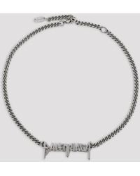 Balenciaga - Typo Metal Necklace - Lyst