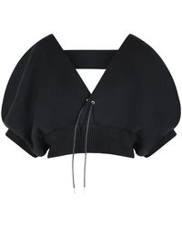 Sacai - Cashmere Blend Top - Lyst