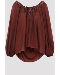 Zimmermann - Camicetta Con Perline Raccolte Aster - Lyst