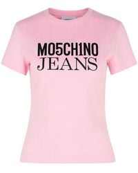 Moschino - Roze Katoenen T -shirt - Lyst