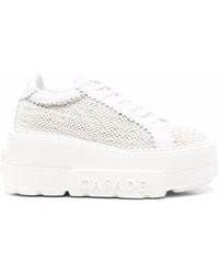 Casadei - Sneakers Met Plateauzool - Lyst