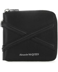 McQueen - Black Leather Wallet - Lyst