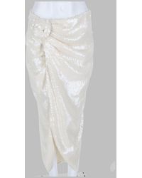 ROTATE BIRGER CHRISTENSEN - Sequin Ruched Wrap Midi Skirt - Lyst