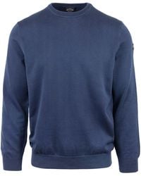 Paul & Shark - Maglia Blu Con Patch Logo Cucito - Lyst