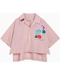 Marni - Cropped Shirt With Appliqué - Lyst