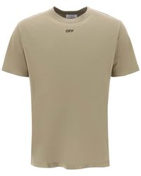 Off-White c/o Virgil Abloh - Camiseta blanca con bordado de flecha trasera - Lyst