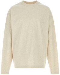 Fear Of God - Melange Ivory Cotton T-shirt - Lyst