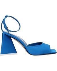 The Attico - Blue Satin Sandal - Lyst