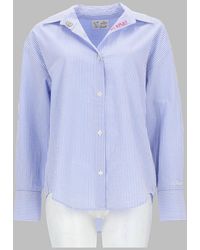 MC2 Saint Barth - Striped Embroidered Shirt - Lyst