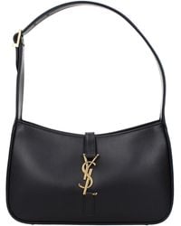 Saint Laurent - Schoudertassen Vrouwen Leer Zwart - Lyst