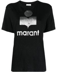 Isabel Marant - Zeel Logo Cotton T -shirt - Lyst