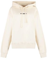 Jil Sander - Cotton Hooded Sweatshirt - Lyst