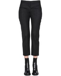McQueen - Cropped Straight Trousers - Lyst