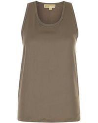 MICHAEL Michael Kors - Army Satin Tank Top - Lyst