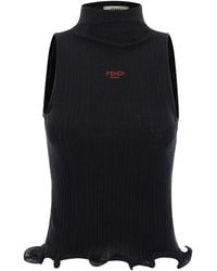 Fendi - Wool Turtle-Neck Top - Lyst