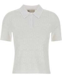 Tory Burch - Pointelle Viscose Polo - Lyst