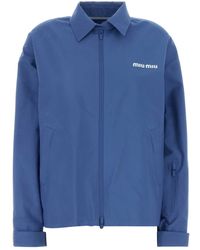 Miu Miu - Cerulean Tech Fabric Windbreaker - Lyst