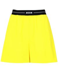 MSGM - Pantalones cortos de amarillo - Lyst